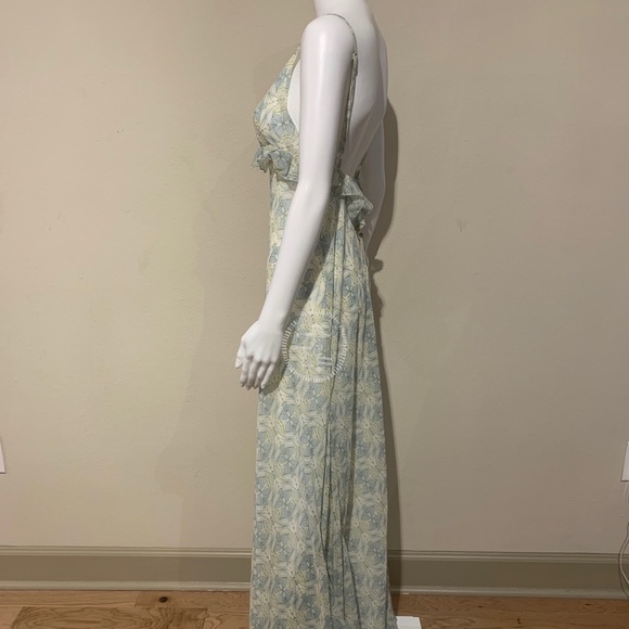 NWT Max Studio Printed Textured Ruffle Maxi Dress - Picture 6 of 15
